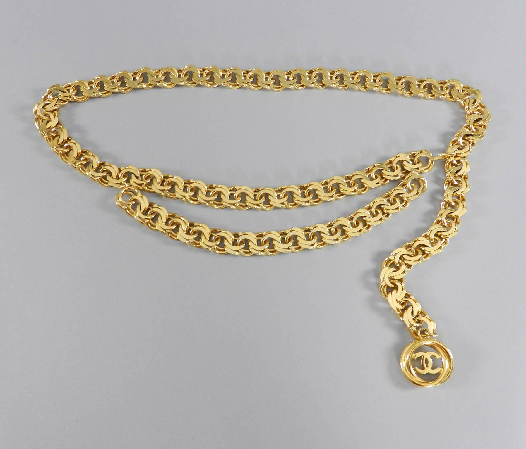 Chanel Vintage Spring 1987 Gold Chain Belt 4