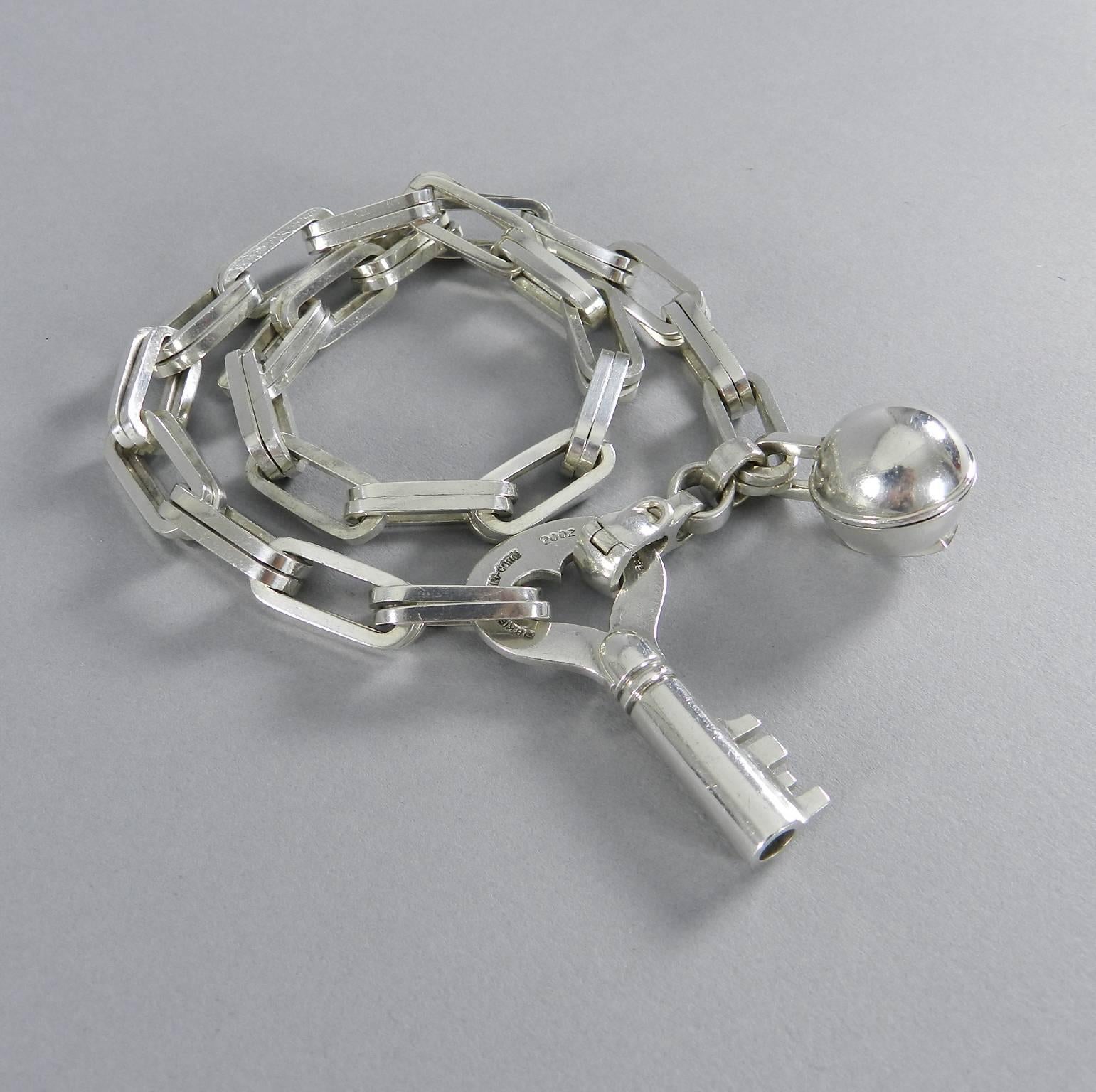 Women's Barry Kieselstein Cord Sterling Vintage 2002 Key and Lock Necklace