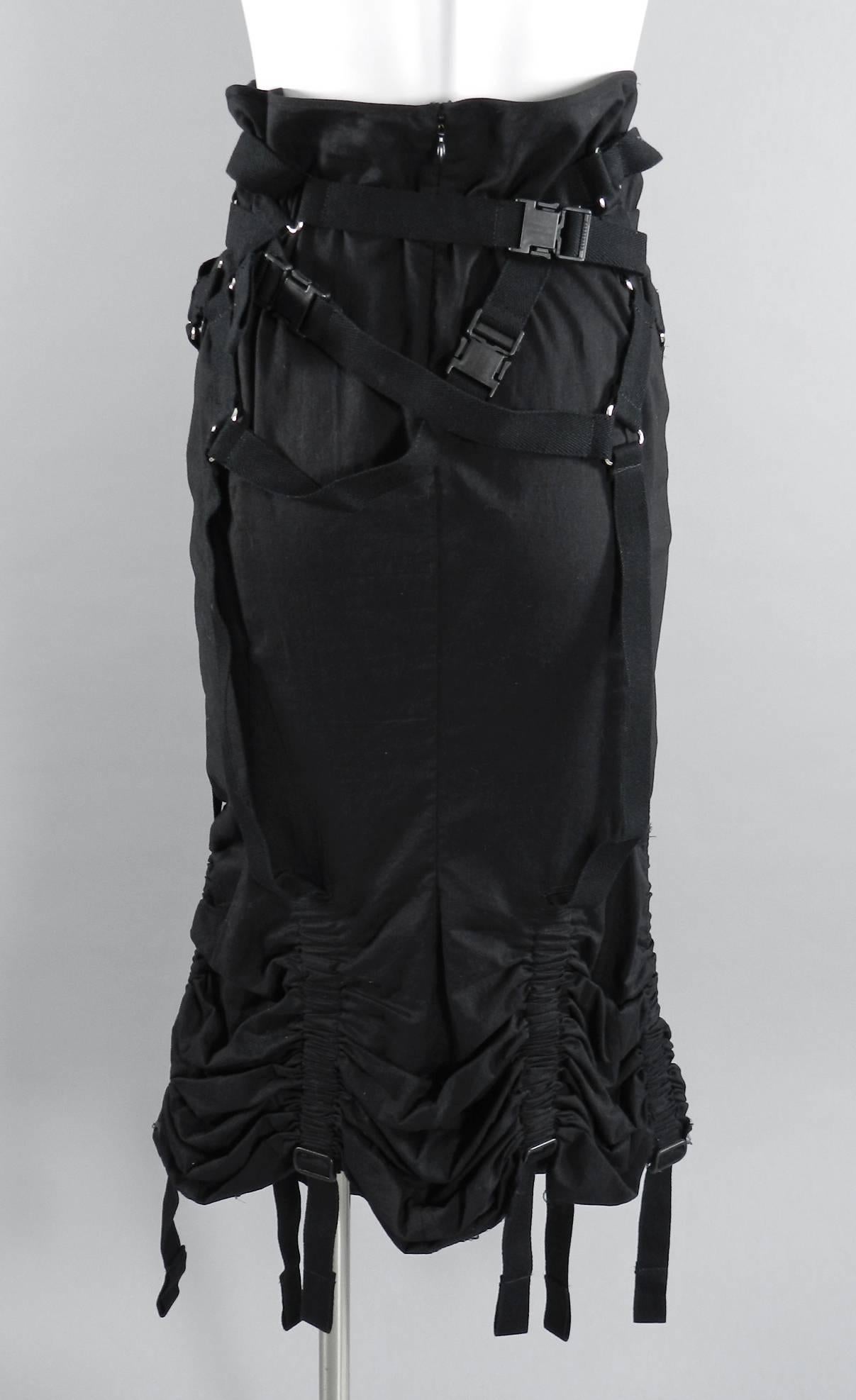 Junya Watanabe Comme des Garcons 2002 Black Parachute Skirt In Excellent Condition In Toronto, ON