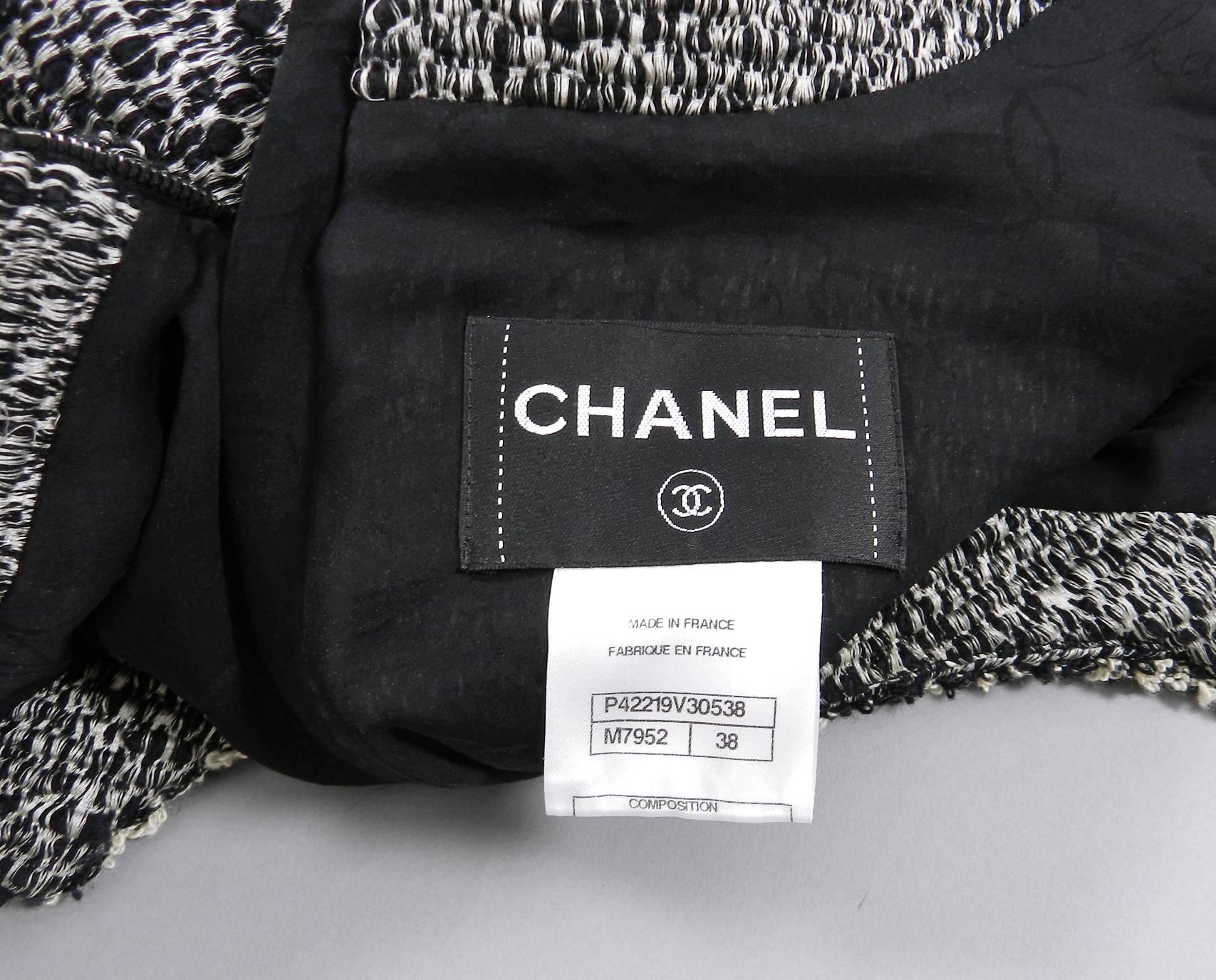 Chanel 11A Black and Ivory Long Sleeve Runway Top 4