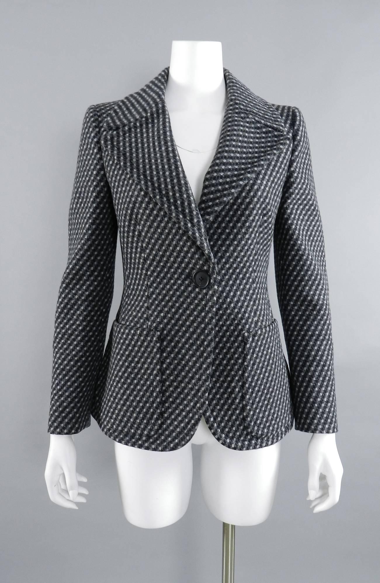 Prada Fall 2014 Grey Wool Jacket  2