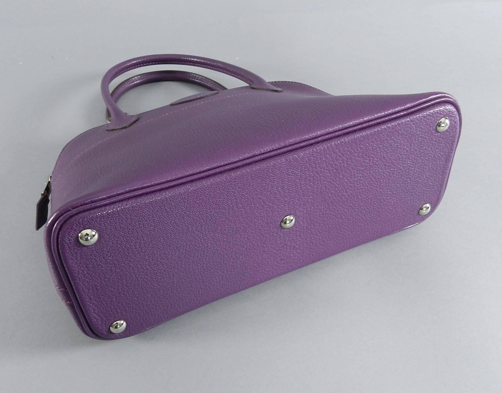 Women's Hermes Violet Bolide 27 cm Bag