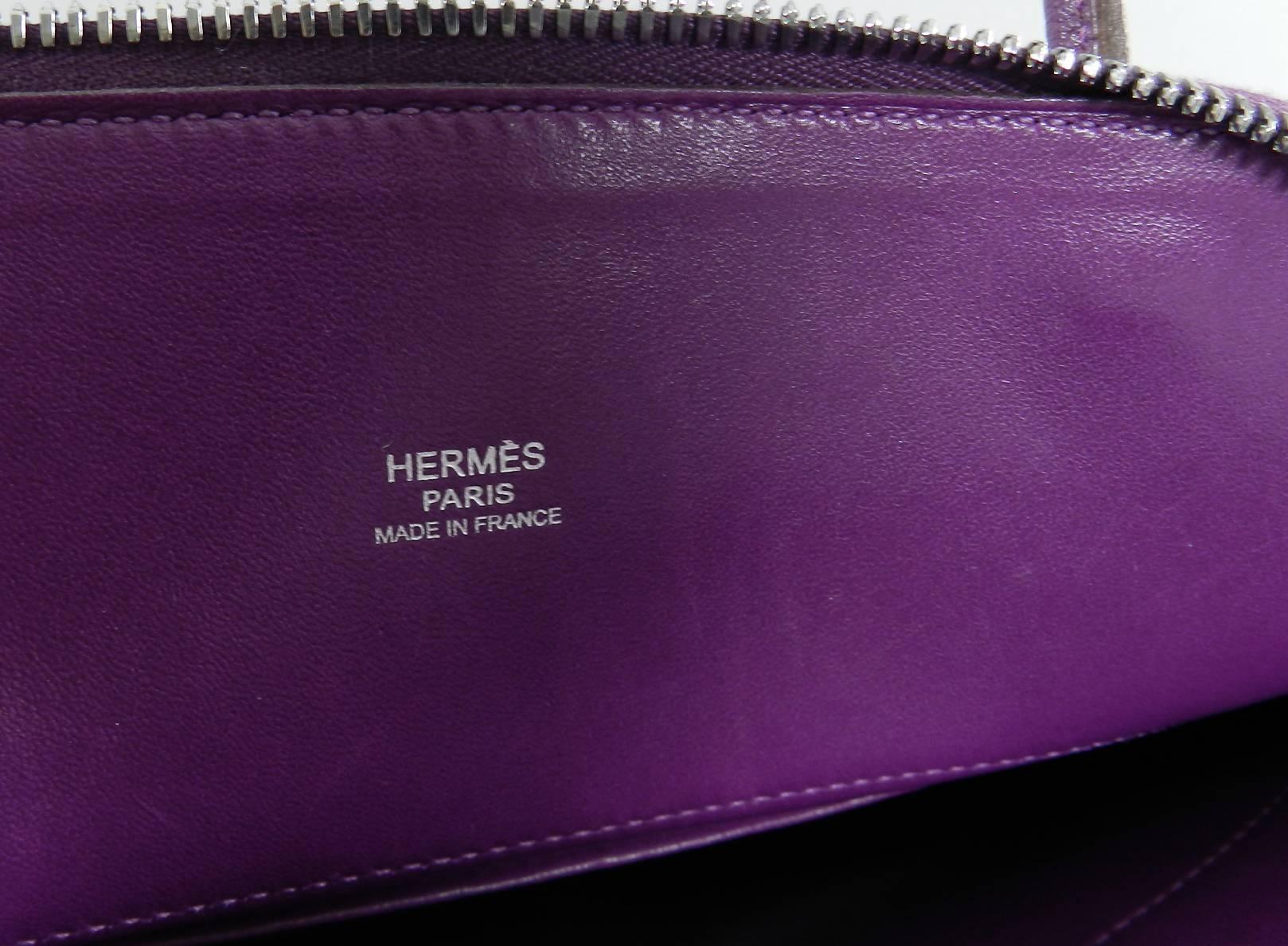 Hermes Violet Bolide 27 cm Bag 3