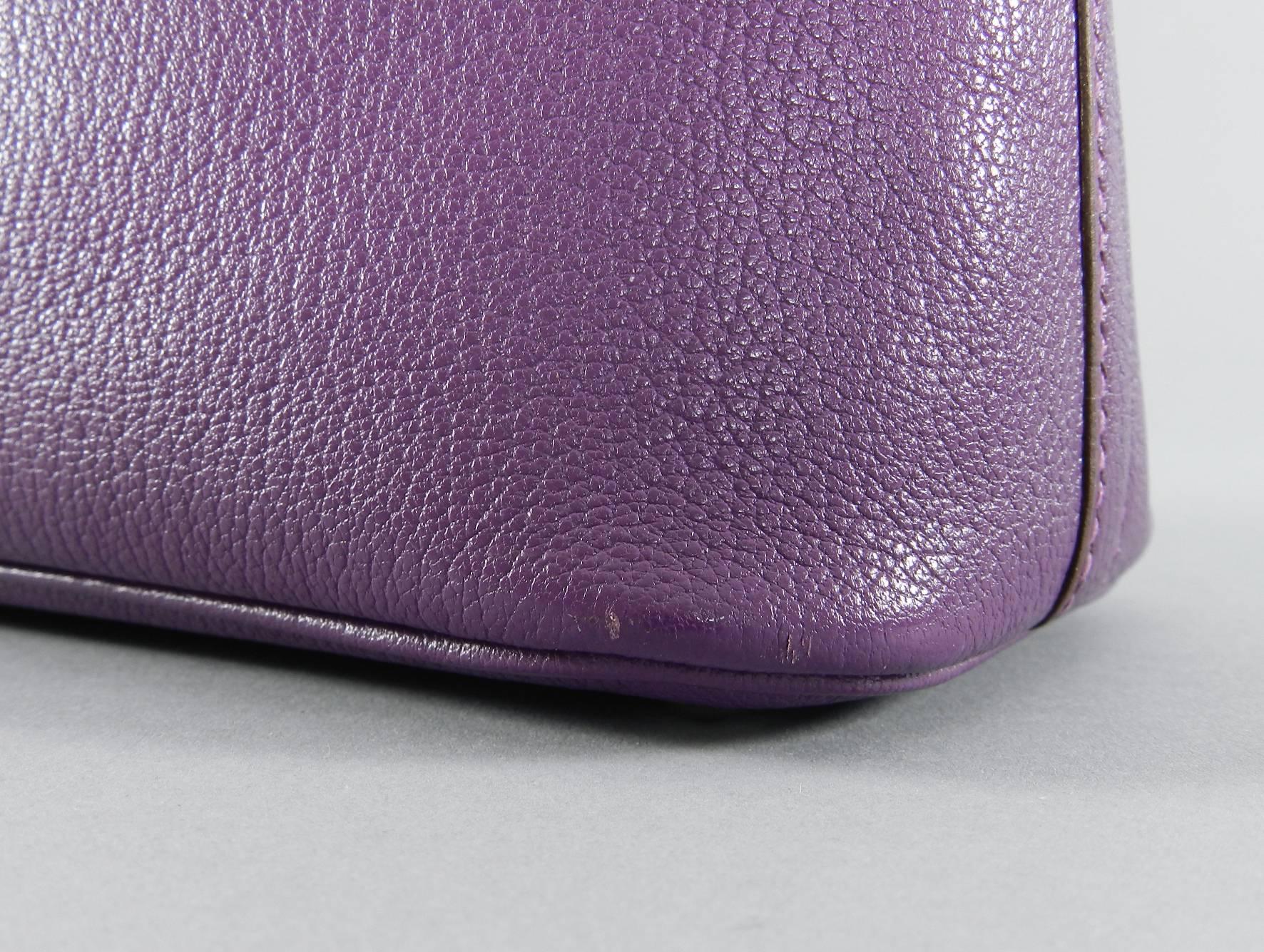 Hermes Violet Bolide 27 cm Bag 6