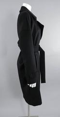 Mugler Black Wool Belted Coat