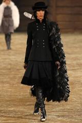 Chanel 2014 pre-fall paris dallas runway collection navy wool Military Jacket