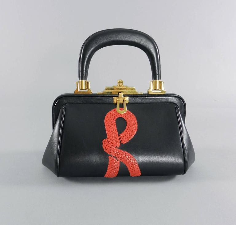 Roberta di Camerino vintage style leather bag with red Woven R logo at  1stDibs | roberta di camerino leather bag, vintage style leather bags