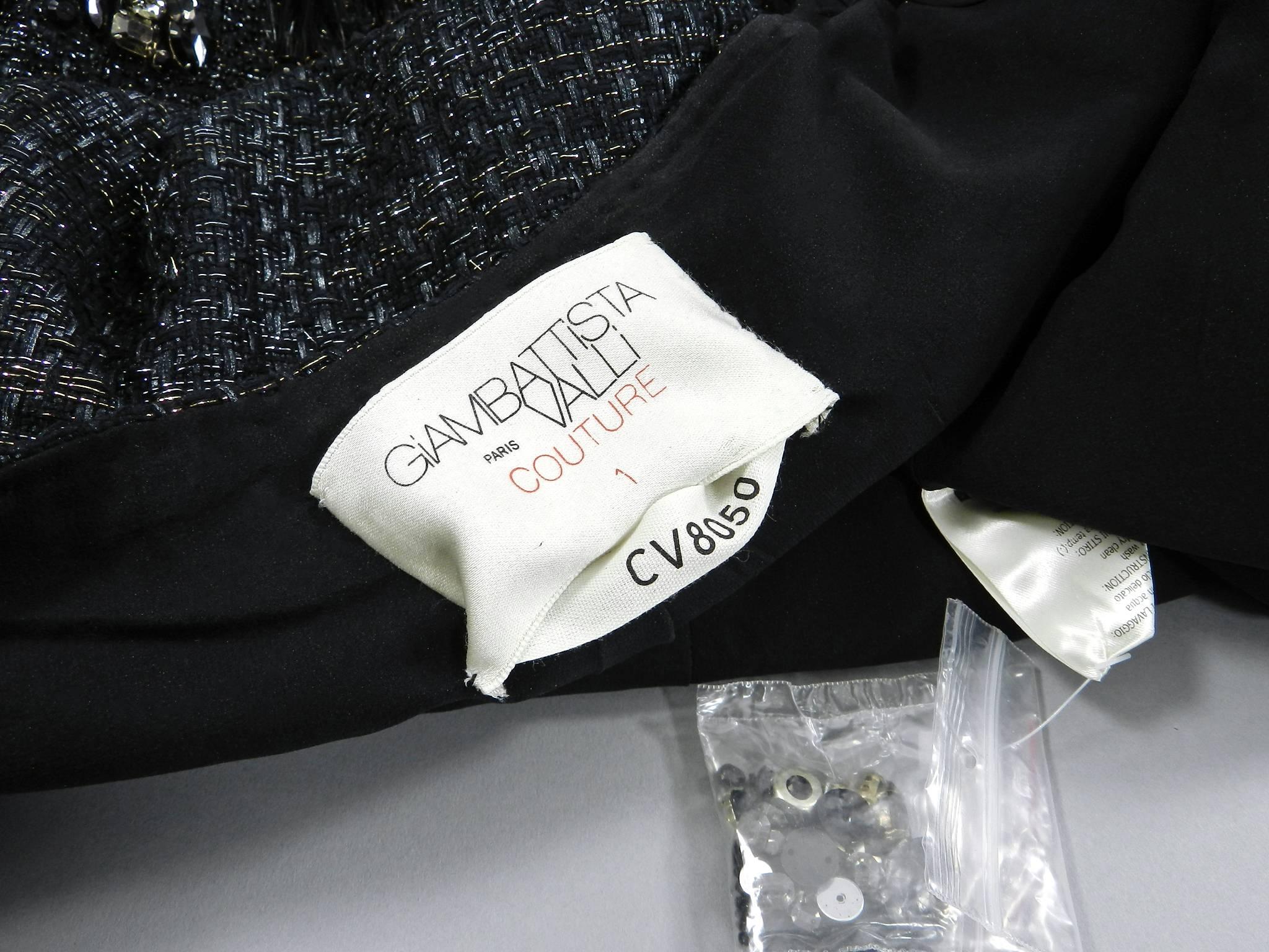 Giambattista Valli Haute Couture Crystal Beaded Feather Trim Jacket 4