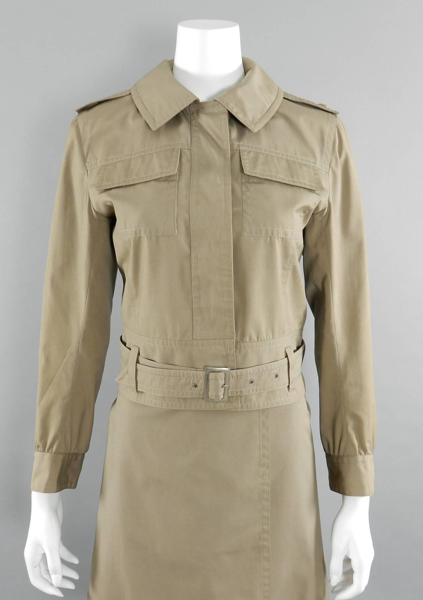 YSL Vintage 1968 La Saharienne Safari jacket and skirt set - Beige  1