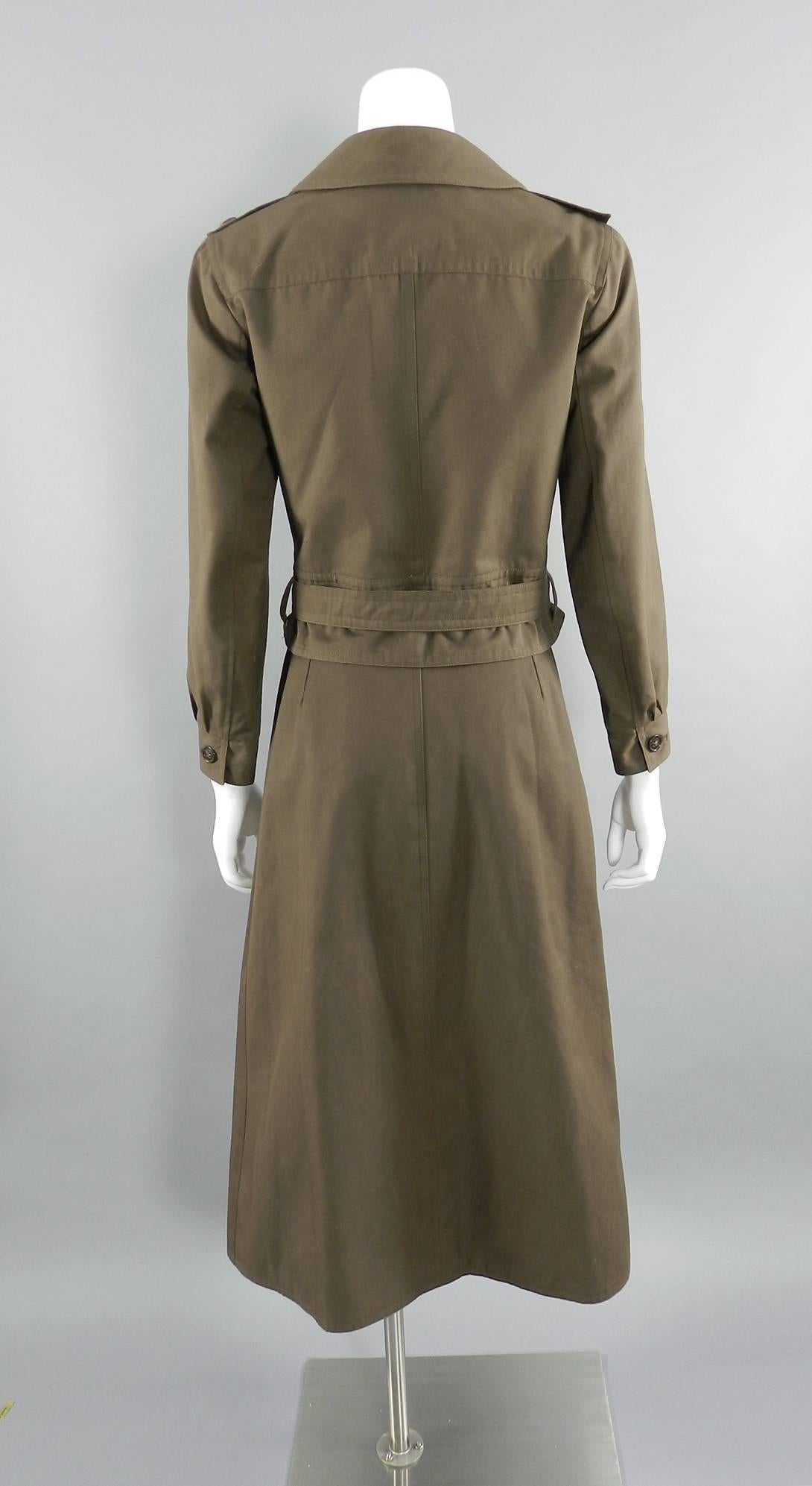 YSL Vintage 1968 La Saharienne Safari Jacket / Skirt Suit - Khaki Green 1