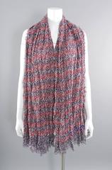 Louis Vuitton Purple and pink cashmere wool large shawl scarf