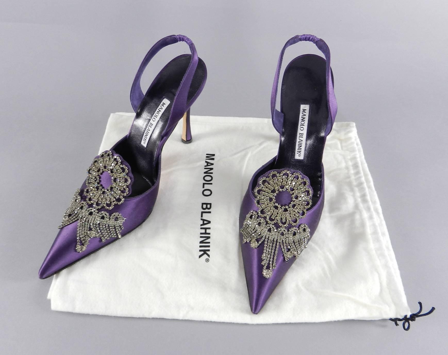 purple rhinestone shoes