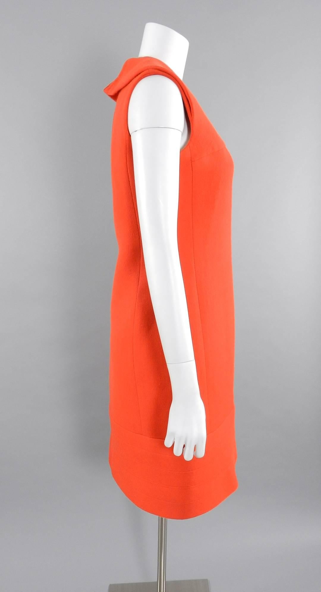 orange vinyl dress