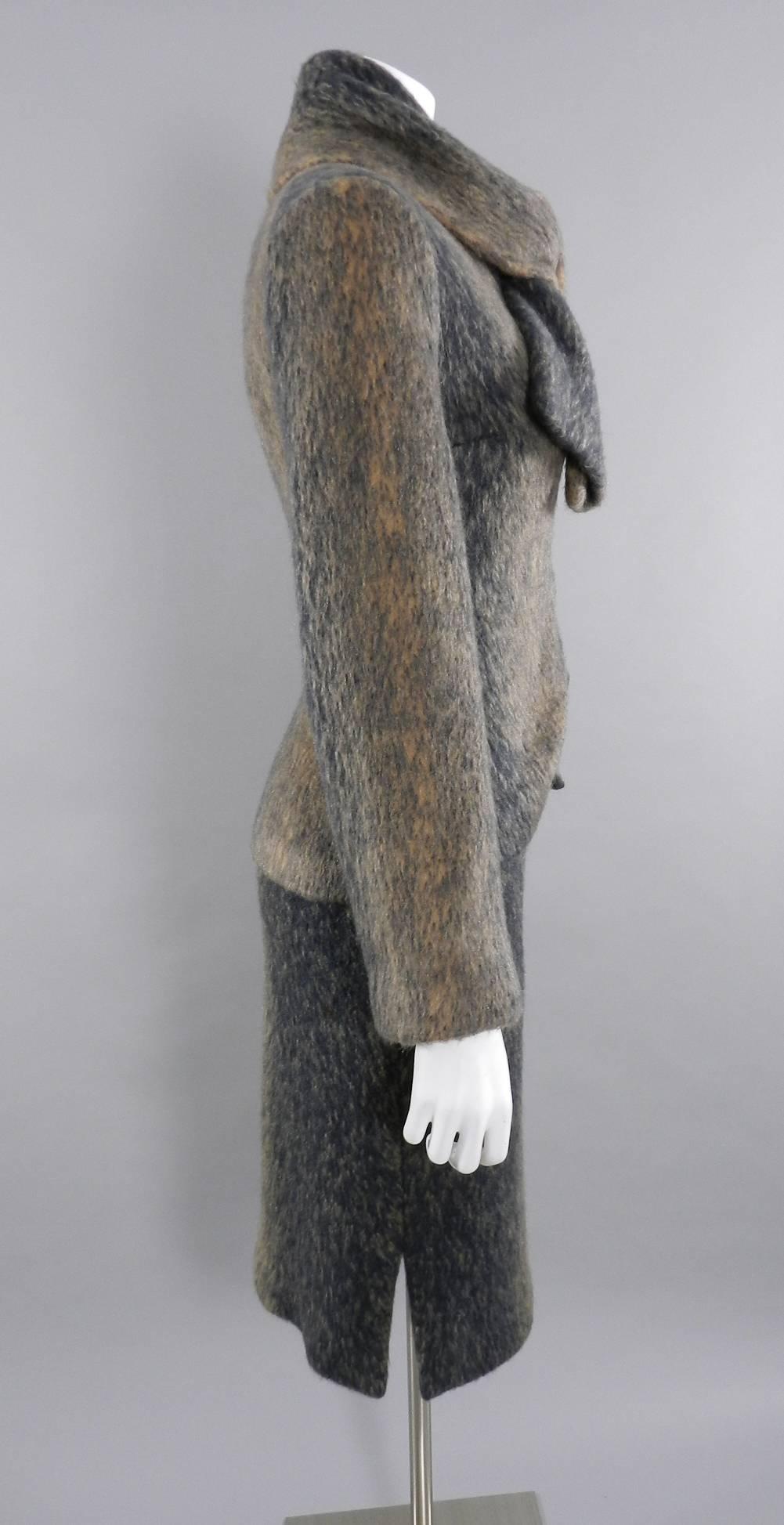 vivienne westwood Grey / brown Mohair Blend Skirt Suit 1