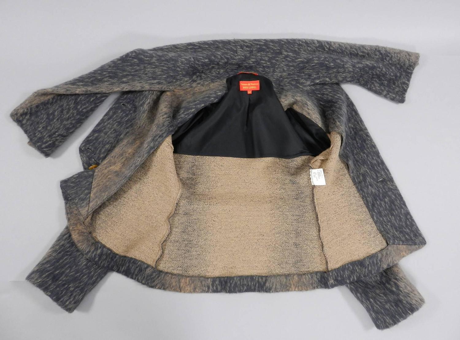 vivienne westwood Grey / brown Mohair Blend Skirt Suit For Sale at 1stdibs