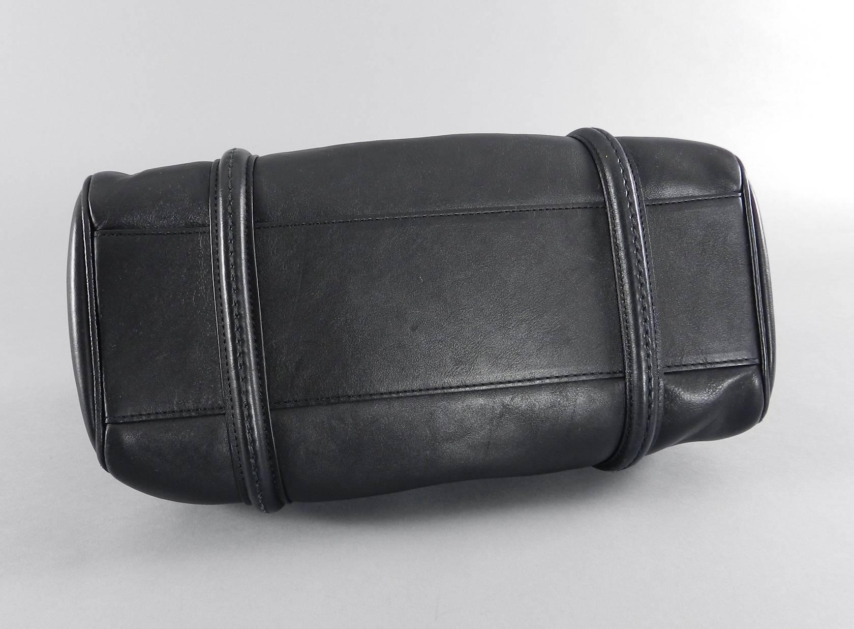 Christian Dior Black Handbag with Braided Handles For Sale 1