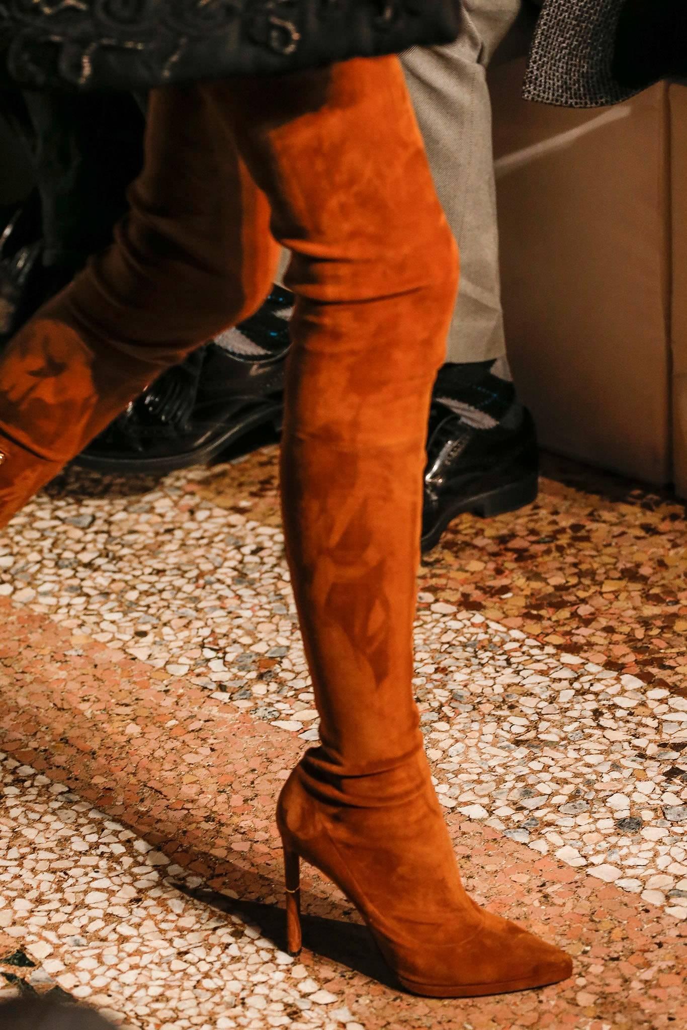 Emilio Pucci Fall 2013 Runway Tan Suede Over the Knee High Heel Boots 1