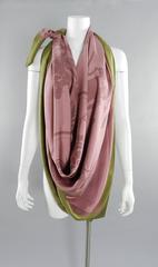 HERMES silk twill Ex Libris Carriage 140 cm shawl / wrap