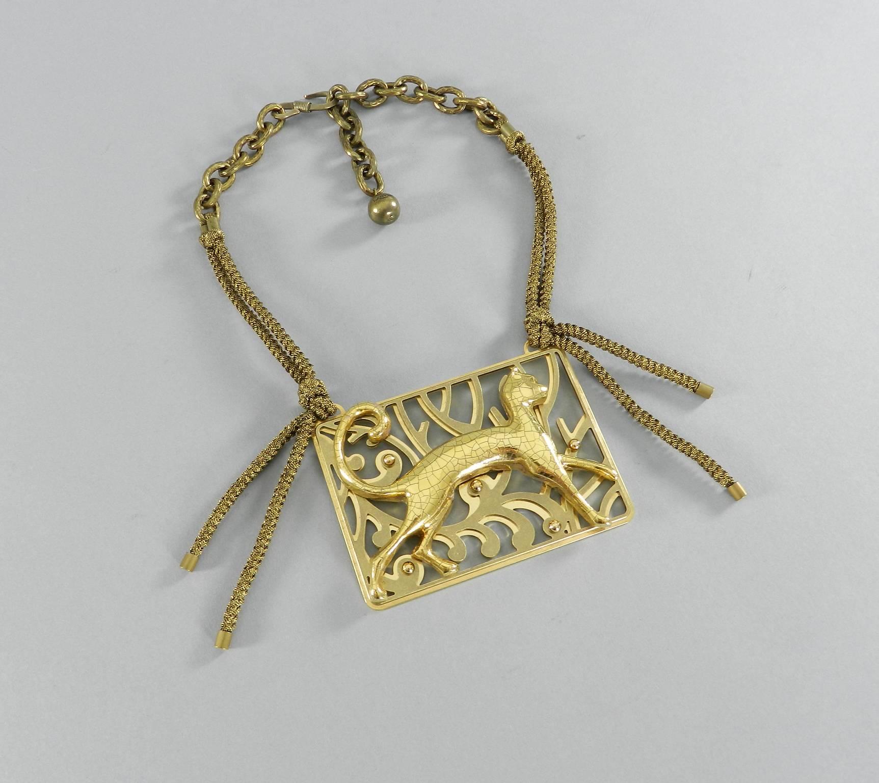 LANVIN spring 2015 Runway Sherwood Cat Necklace 3