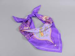 Hermes Poesie Persane - Violet Purple silk twill 90 cm scarf