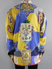 Gianni Versace 1992 Camicia stampata in seta Barocco - Medievale