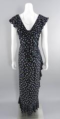 Chloe vintage 1970's Silk Ruffle Wrap skirt and Top Set
