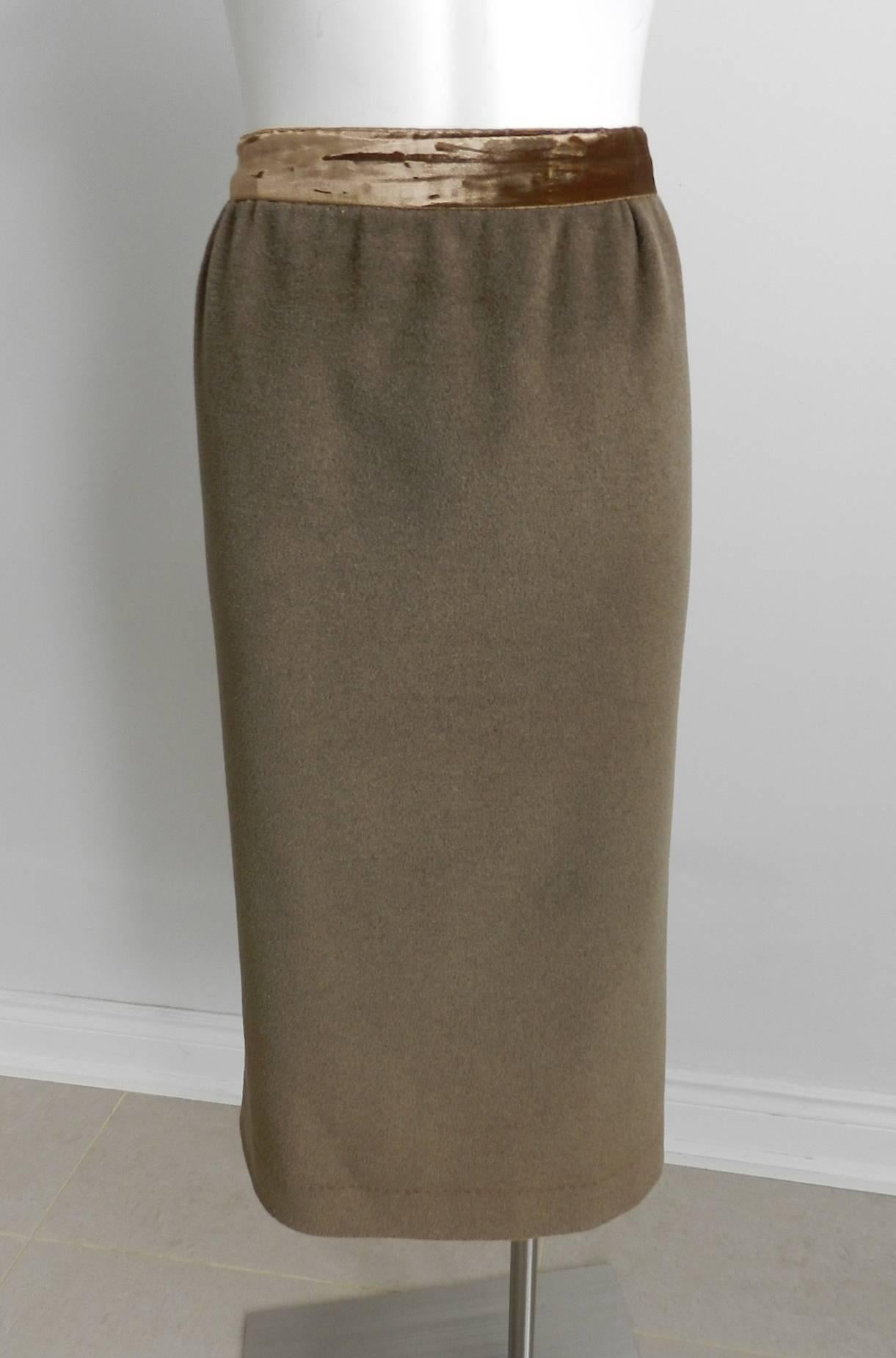Nina Ricci 1960's Brown Cashmere Skirt Suit 2