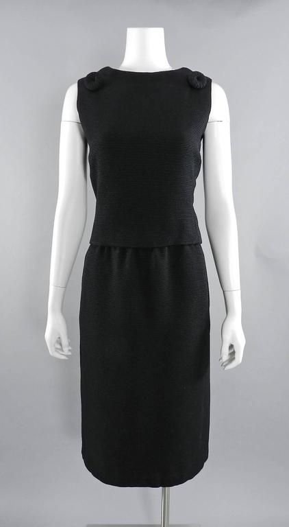 Christian Dior circa 1960 Black Dress and Jacket Suit at 1stDibs