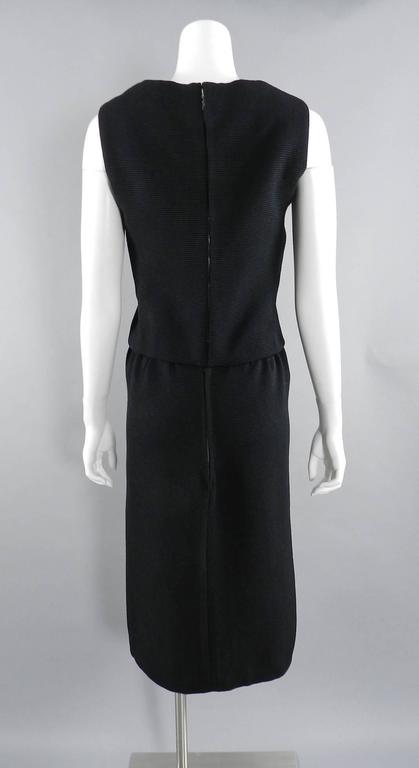 Christian Dior circa 1960 Black Dress and Jacket Suit at 1stDibs