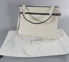 Celine Ivory Leather Medium Edge Bag