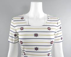 Vintage 1970's Gucci Nautical Theme White Dress