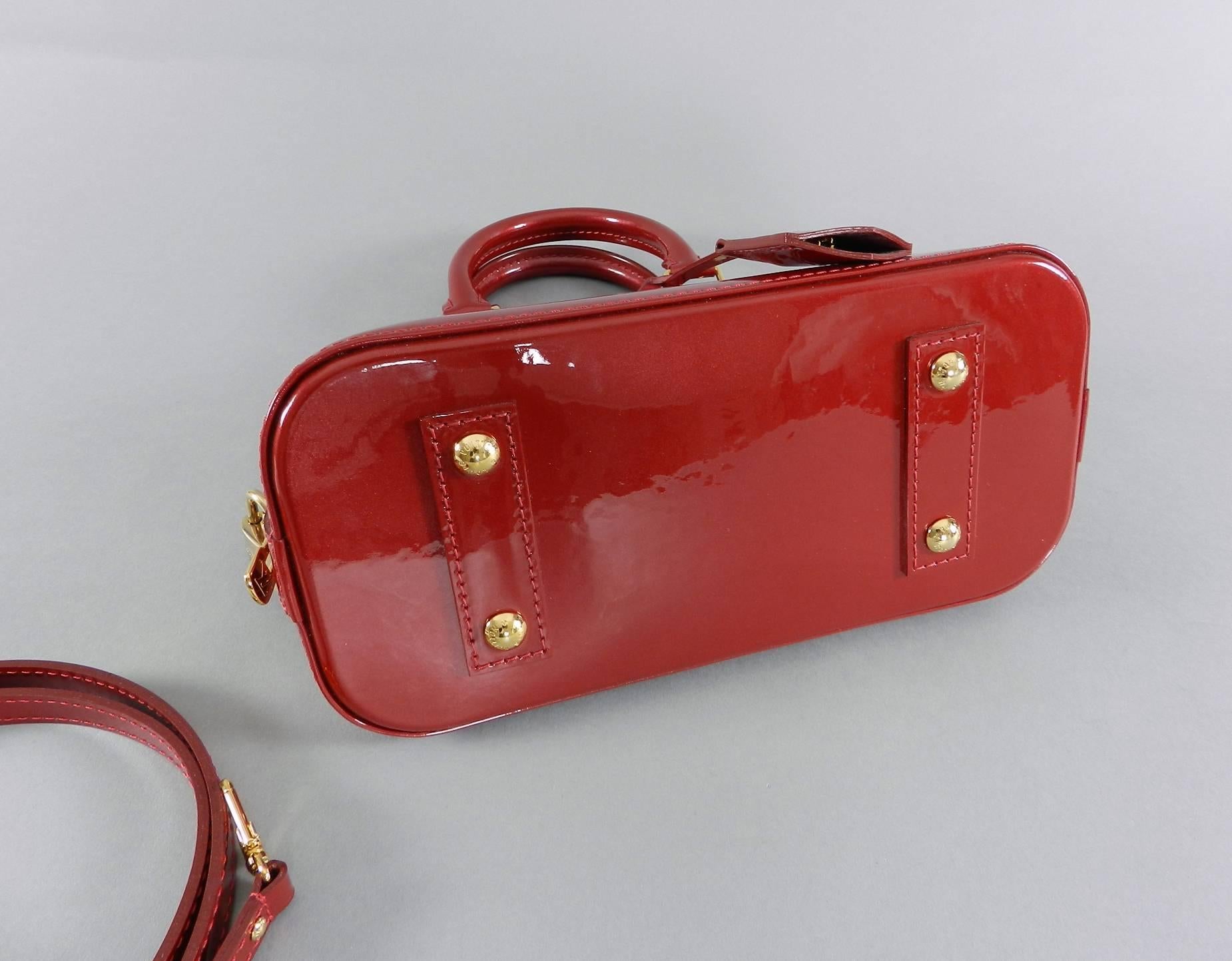 Louis Vuitton Alma BB in Cherry Red Vernis - mini size at 1stDibs | lv ...