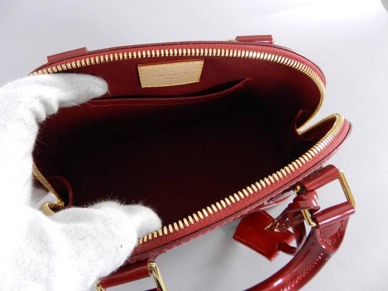 Louis Vuitton Alma BB in Cherry Red Vernis - mini size at 1stdibs