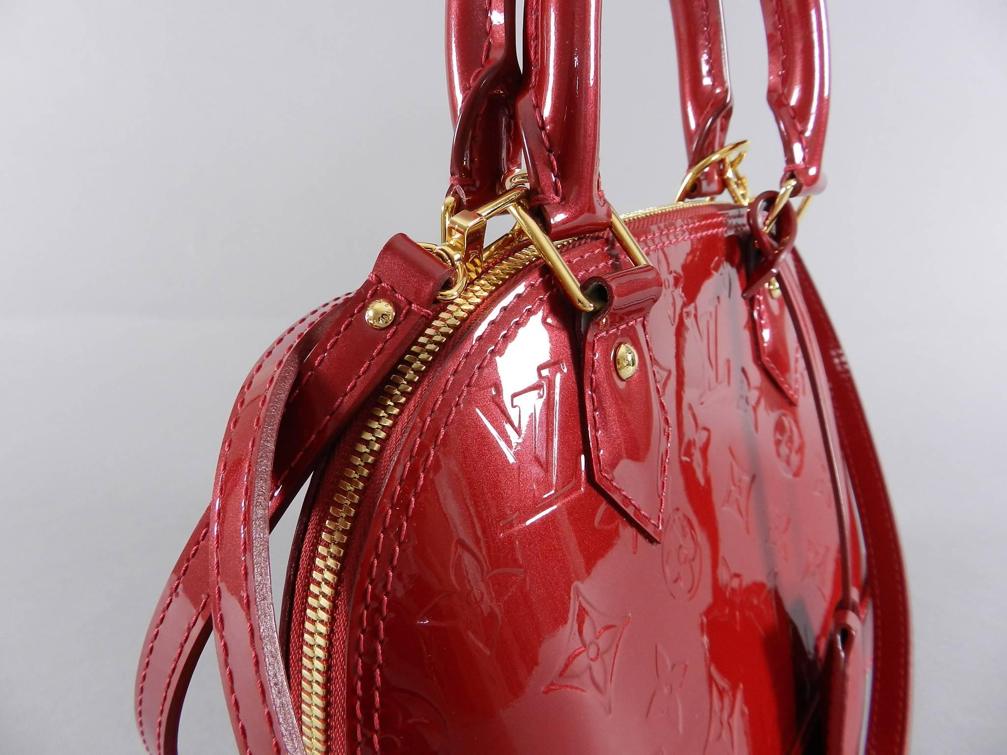 Louis Vuitton Alma BB in Cherry Red Vernis - mini size 1