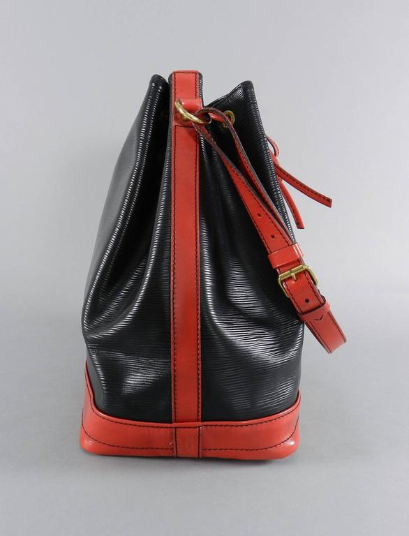 Louis Vuitton Vintage 1992 Grand Noe Bag - Red and Black Epi leather at 1stdibs