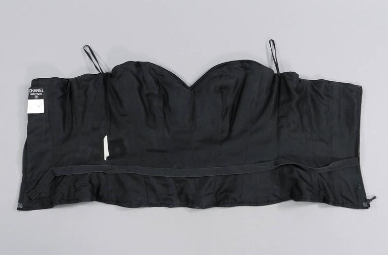 Chanel Vintage 1995 Fall Silk Satin Strapless Corset Bustier at 1stDibs ...