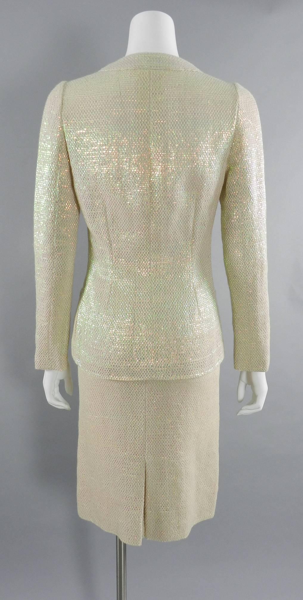 Chanel Spring 1999 Haute Couture Runway Shimmer Suit 1