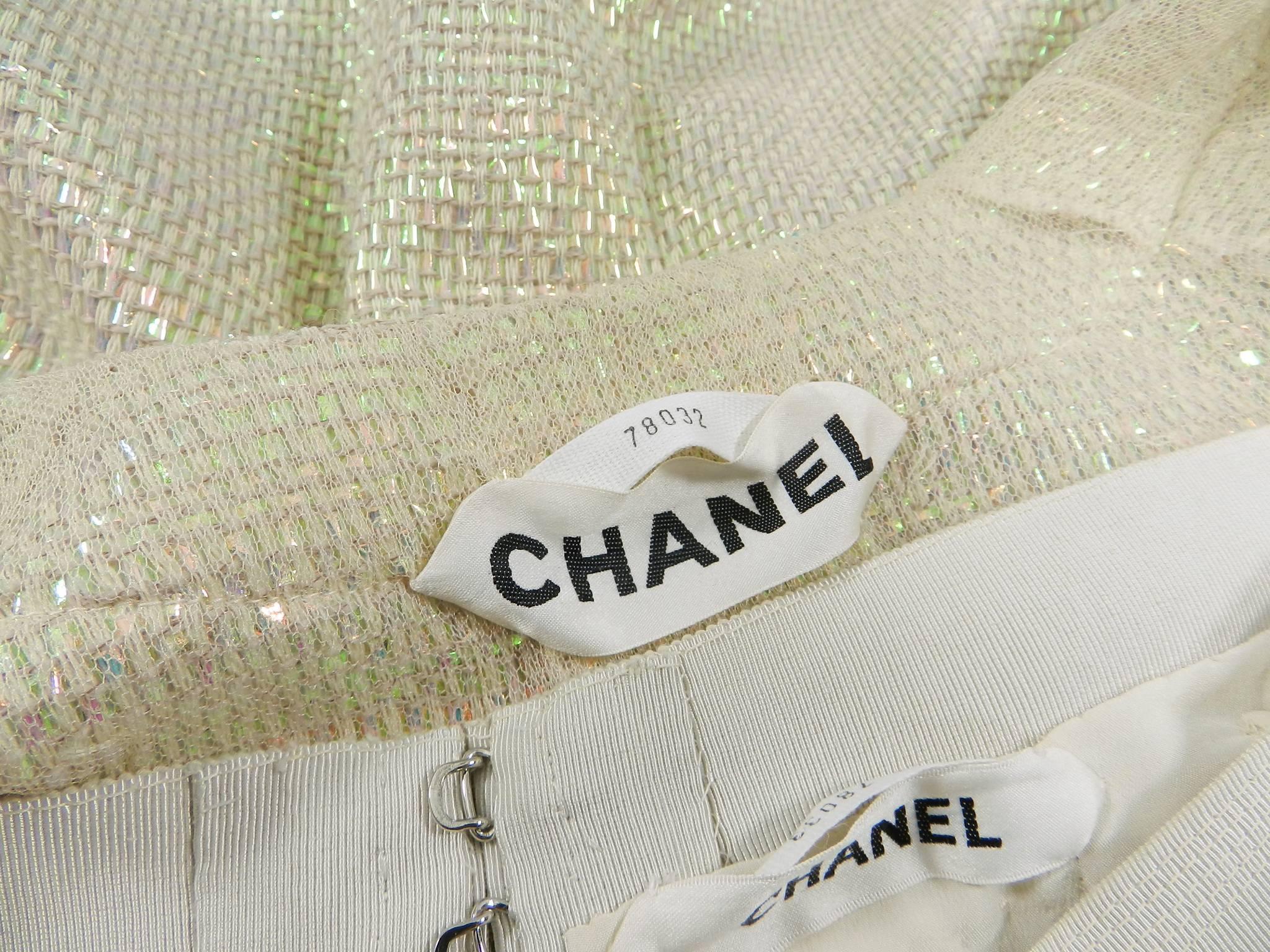 Chanel Spring 1999 Haute Couture Runway Shimmer Suit 5