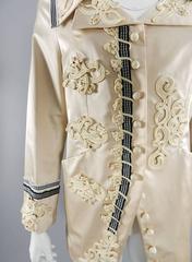 Christian Lacroix 1998 Ivory Silk Antique Soutache Jacket