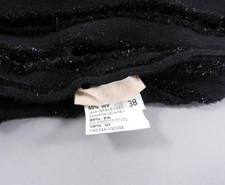 Alaia Black Knit Fit and Flare Cocktail Dress with Shimmer at 1stDibs