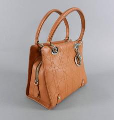 Lady Dior Caramel Cannage Small Tote Bag