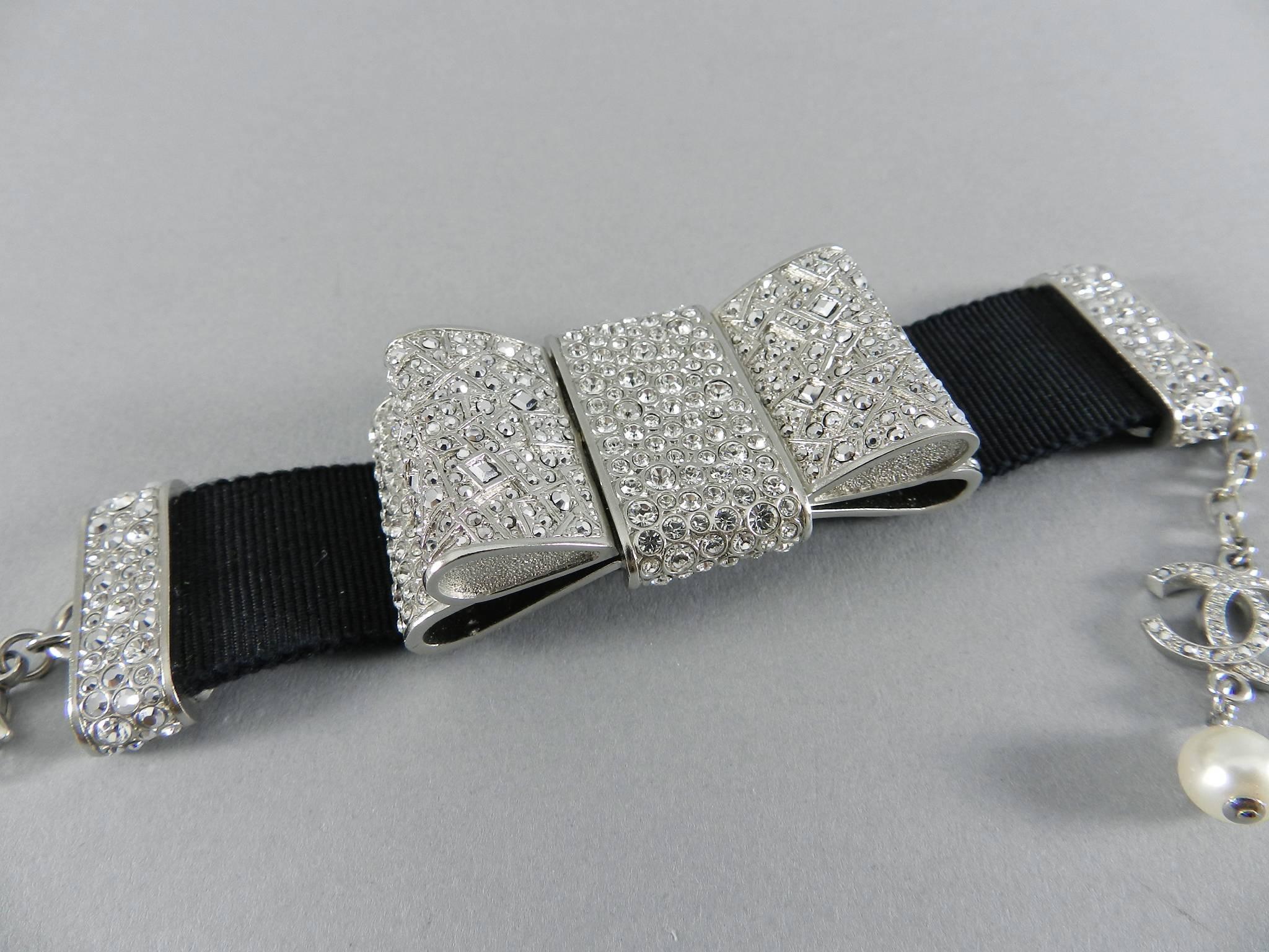 Women's Chanel 13B Rhinestone Jewelled Bow Bracelet 
