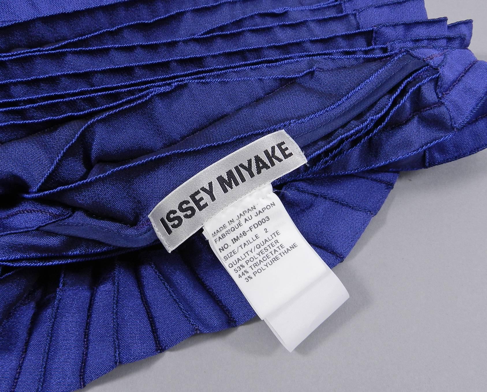 Issey Miyake Blue Pleated Evening Jacket 1