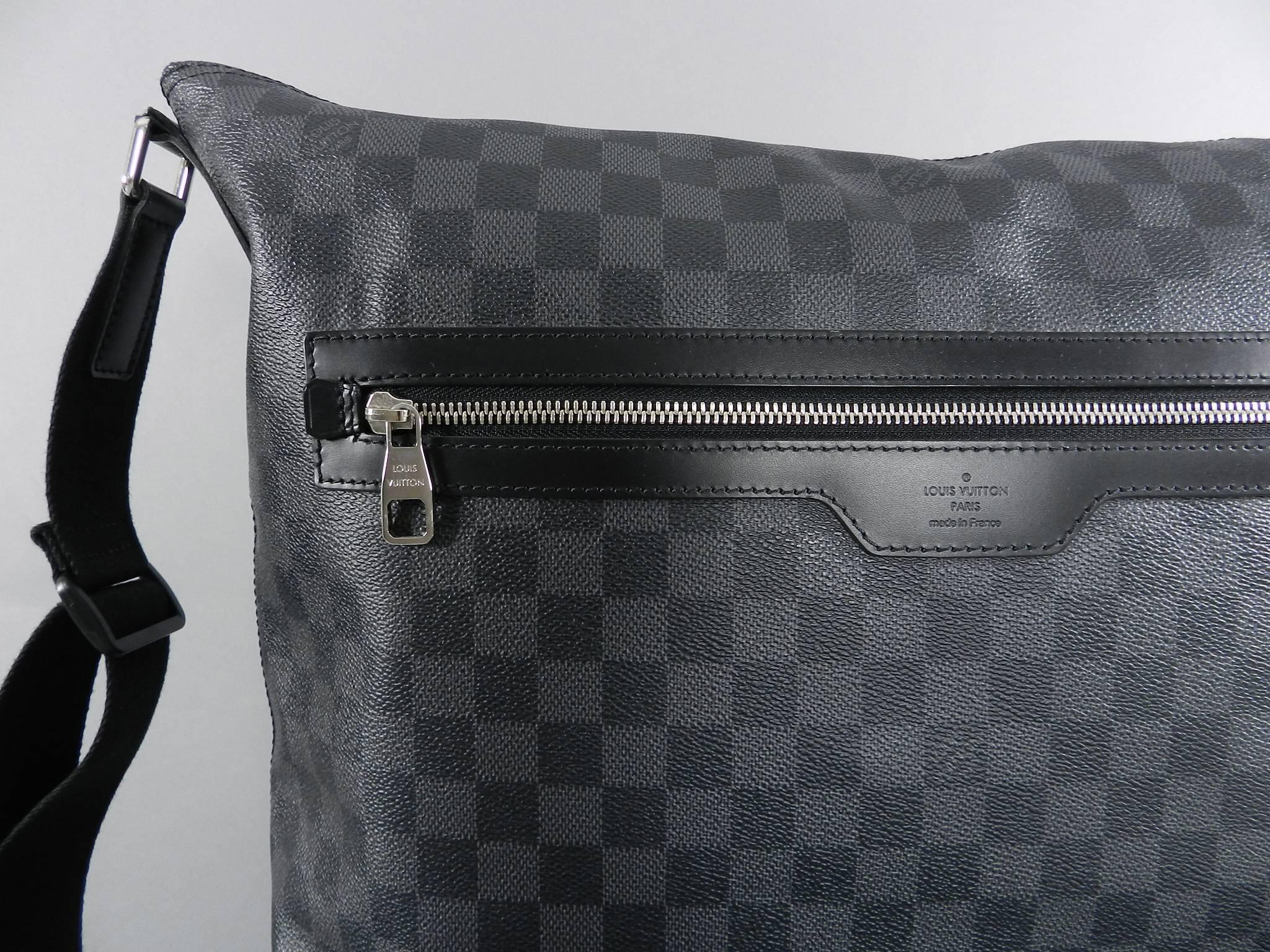 Black Louis Vuitton Damier graphite Mick GM messenger bag