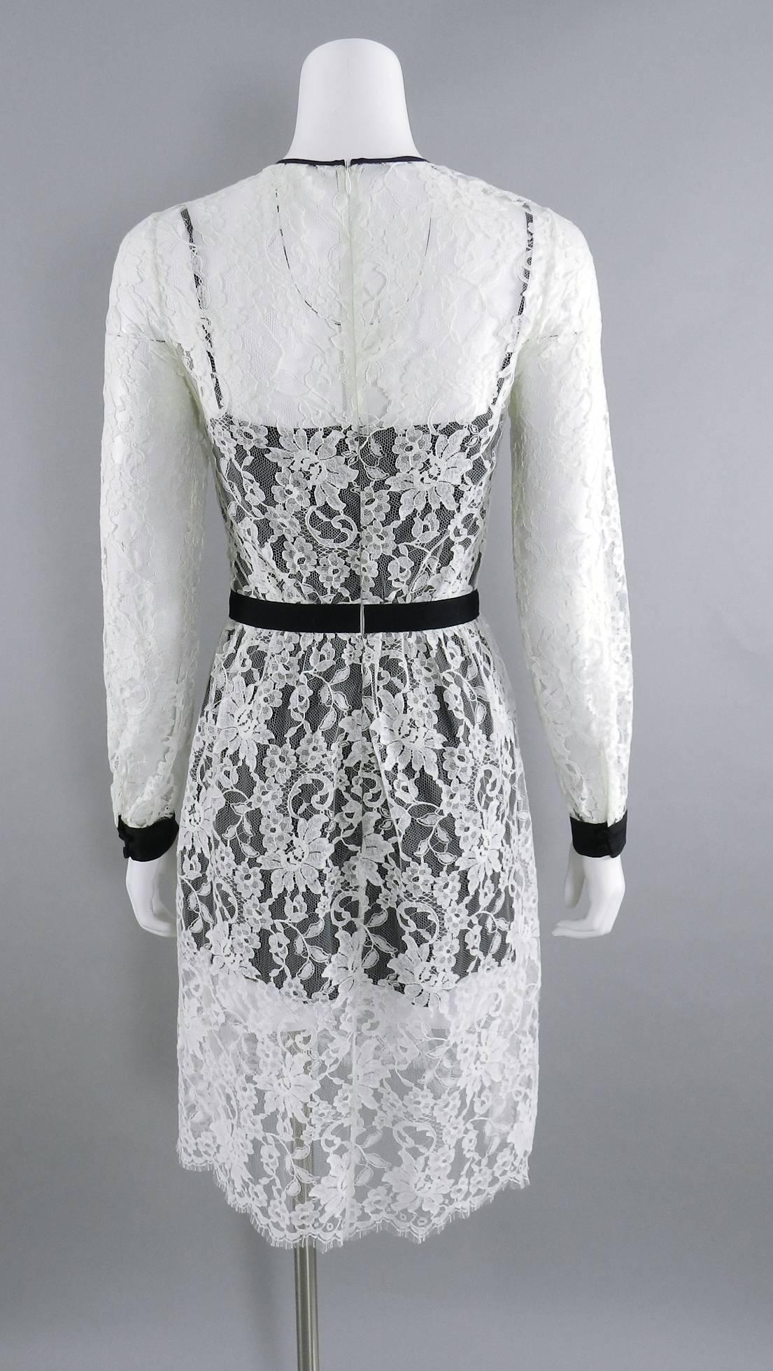 Gray Erdem resort 2014 White Lace 1950s style Dress