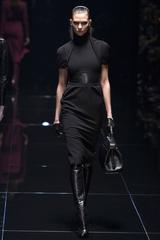 Gucci Fall 2013 runway Black Hourglass Dress with Leather Waist