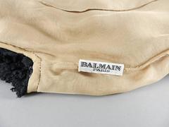Pierre Balmain Haute Couture by Oscar de La Renta Black Lace Dress 1990's
