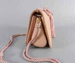 Judith Leiber Pink Lizard Bag with Tassels