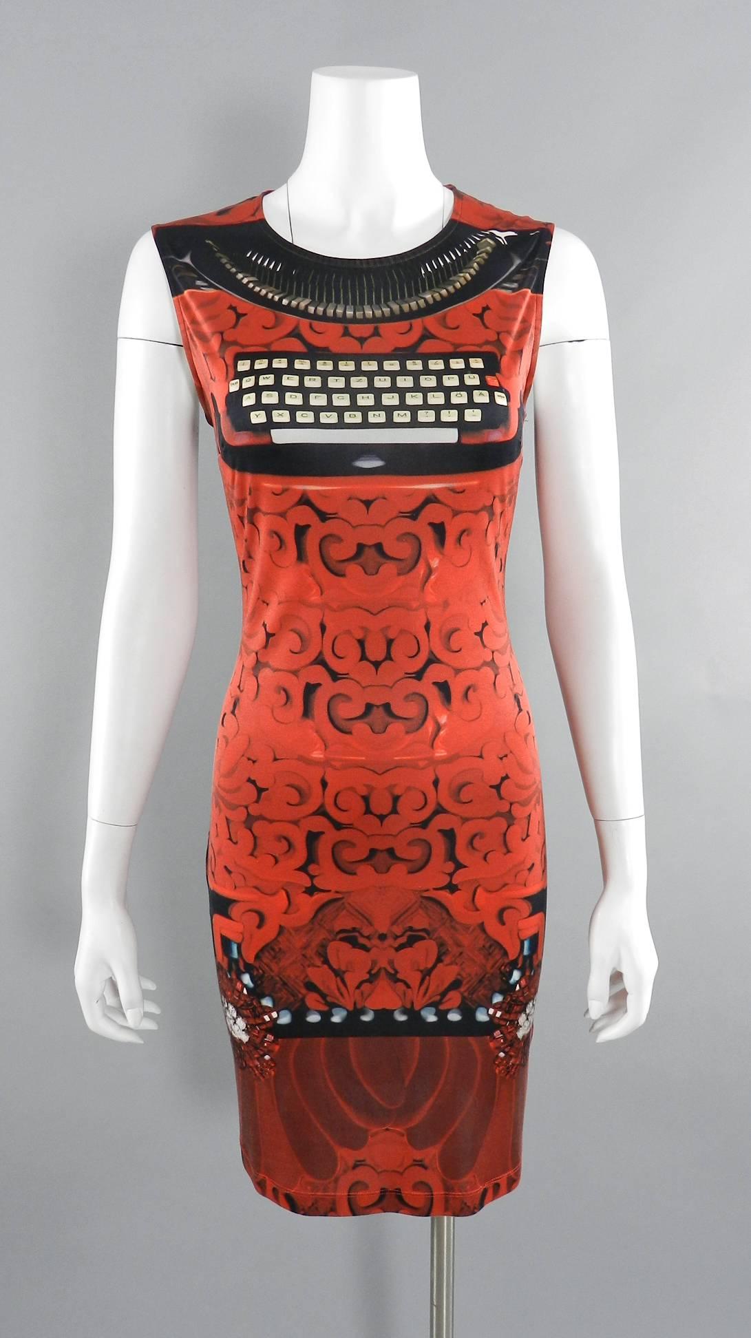 Mary Katrantzou Silk Jersey Typewriter Dress 2