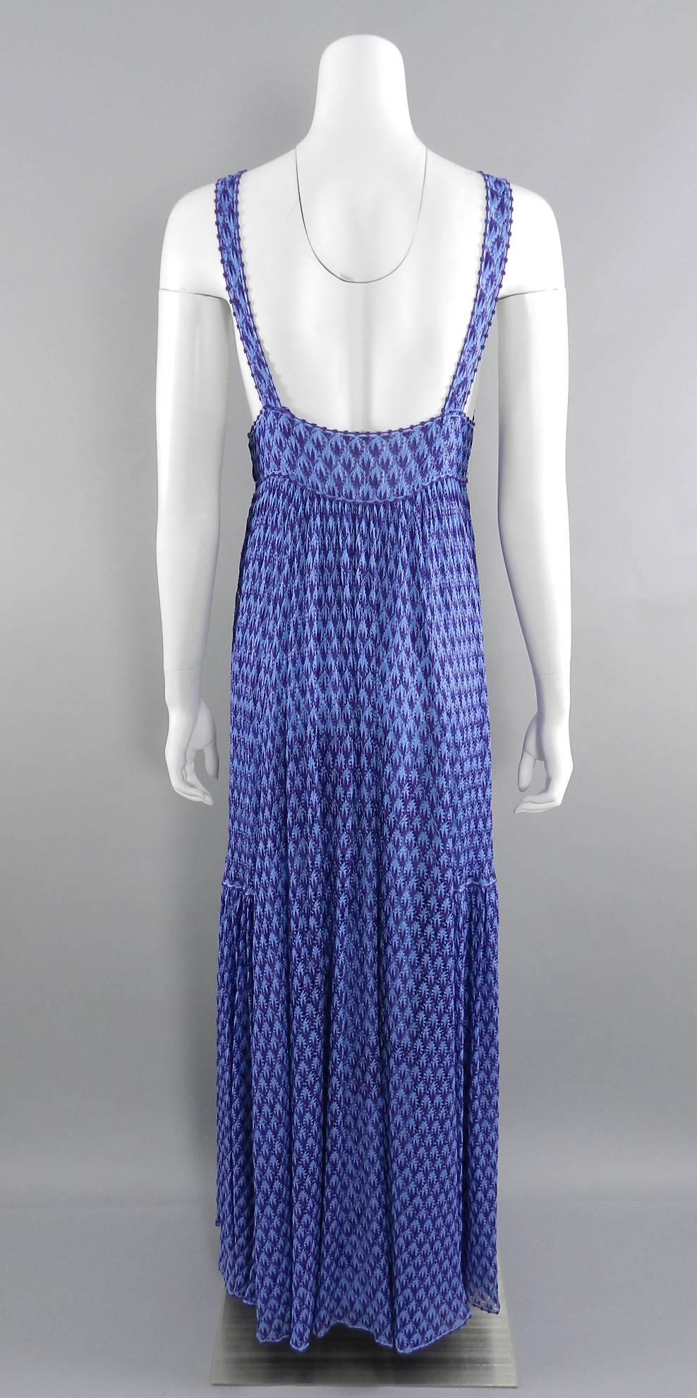 Missoni Runway Purple Knit Resort Maxi Dress / Gown 3